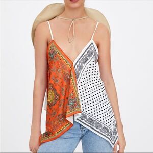 Zara Printed Handkerchief Top
